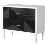 Dubni Contemporary White/Black Wood Accent Table