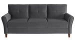 Dunleith 2-Pc Gray Velvet Fabric Sofa Set