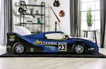 Dustrack Race Car Design Blue Wood Twin Bed