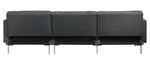 Duzzy Dark Gray Fabric Reversible Adjustable Sectional Sofa