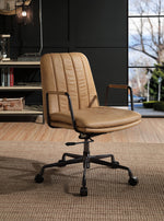 Eclarn Rum Top Grain Leather Swivel Office Chair