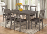 Edda 7-Pc Black/Gray Wood Dining Table Set