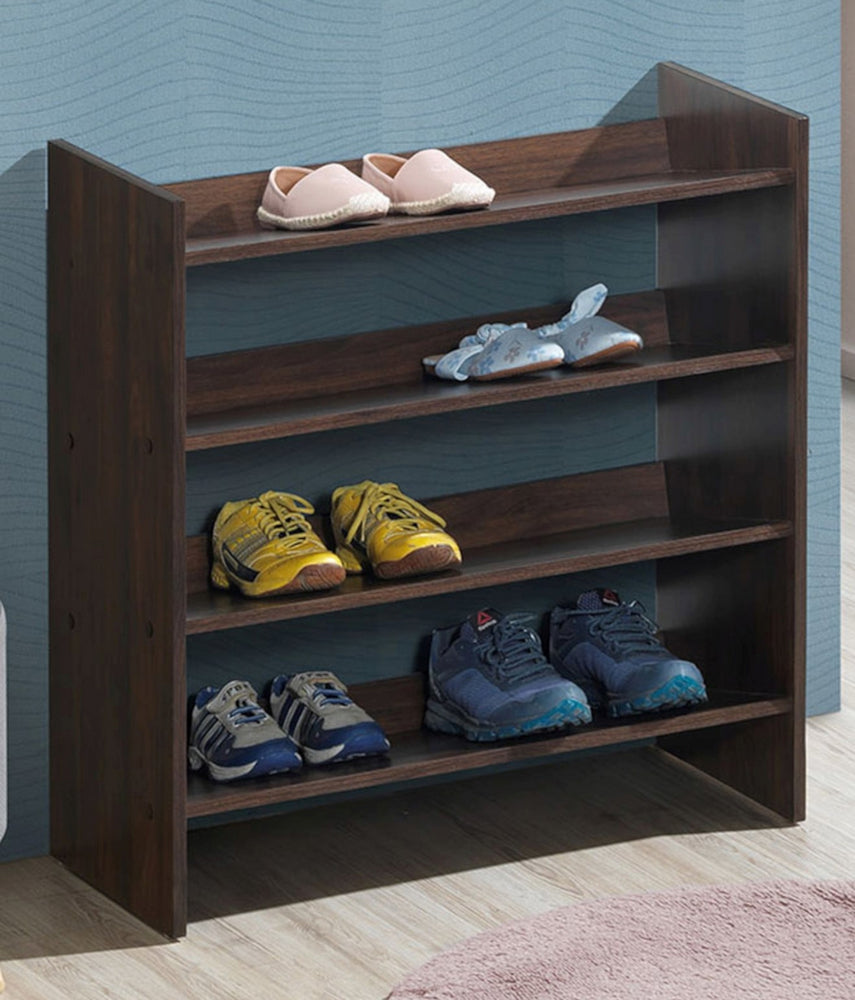 Edite Espresso Wood 4-Tier Shoe Rack