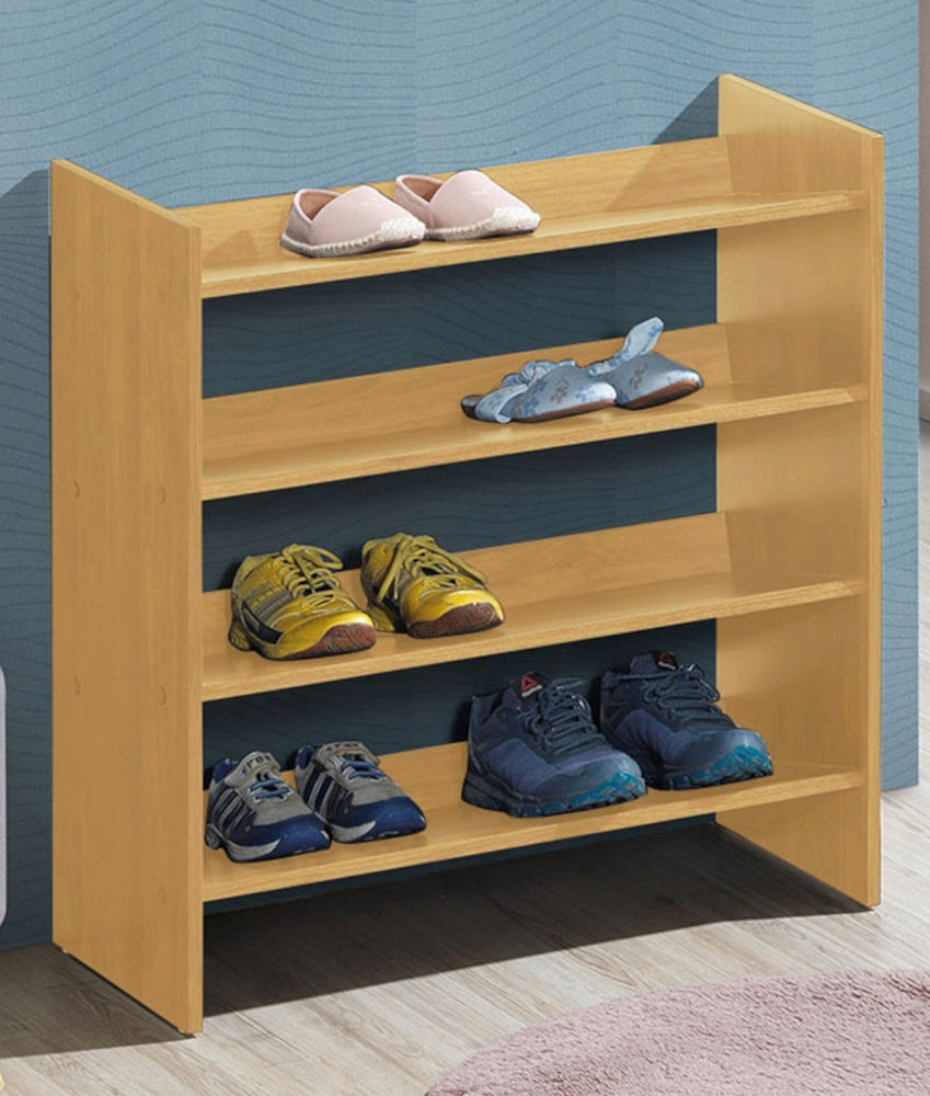 Edite Natural Wood 4-Tier Shoe Rack