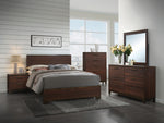 Edmonton Rustic Tobacco Wood King Panel Bed