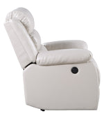 Eilbra Beige PU Leather Power Recliner