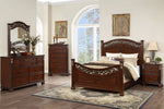 Eileen Cherry Wood King Poster Bed