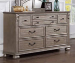 Eileena Champagne Wood 7-Drawer Dresser