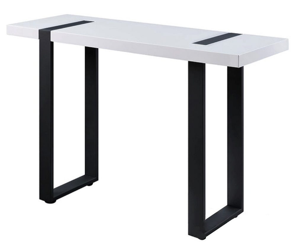 Eimear White/Black Metal Sofa Table