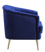 Eivor Blue Velvet Channel Tufted 2-Seat Sofa