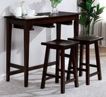 Elinor 3-Pc Espresso Counter Height Table Set