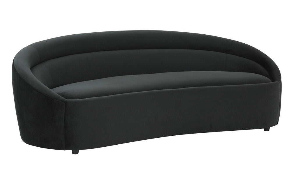 Ellison Contemporary Black Velvet Sofa