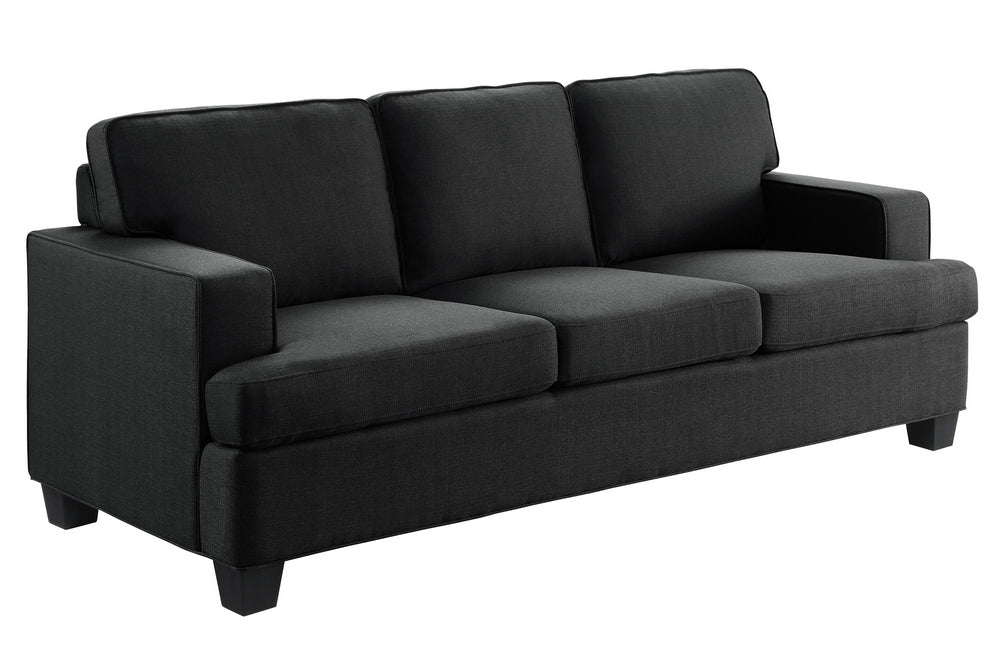 Elmont Black Textured Fabric Sofa