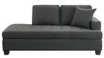 Elmont Charcoal Textured Fabric Chaise