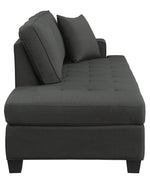 Elmont Charcoal Textured Fabric Chaise