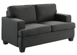 Elmont Charcoal Textured Fabric Loveseat