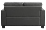 Elmont Charcoal Textured Fabric Loveseat