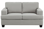 Elmont Khaki Textured Fabric Loveseat