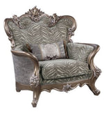 Elozzol Fabric/Antique Bronze Finish Chair