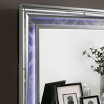 Emmeline Silver Wood Dresser Mirror with LED