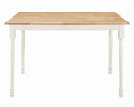 Ensor Natural/White Wood Rectangular Dining Table