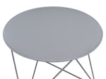 Epidia Contemporary Gray Metal Round Side Table