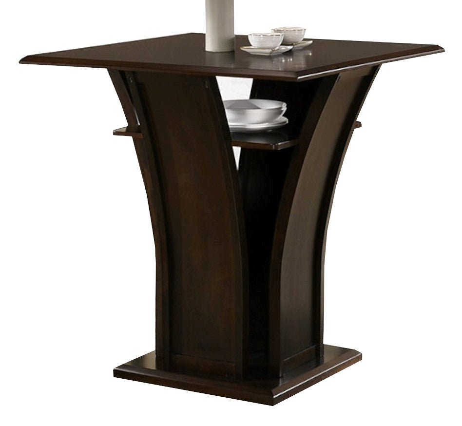 Erica Cappuccino Wood Square Bar Table