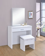 Erica Modern White Wood Vanity Set