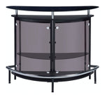 Ermenegilda Contemporary Smoked Acrylic/Black Wood Bar Unit