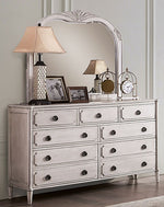 Esther Antique White Wood Dresser