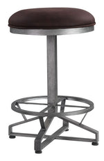 Evangeline 2 Rustic Brown Fabric/Metal Counter Height Stools