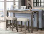 Fadumo 2 Beige Fabric Counter Height Stools