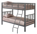 Fairfax Light Gunmetal Finish Steel Twin/Twin Bunk Bed