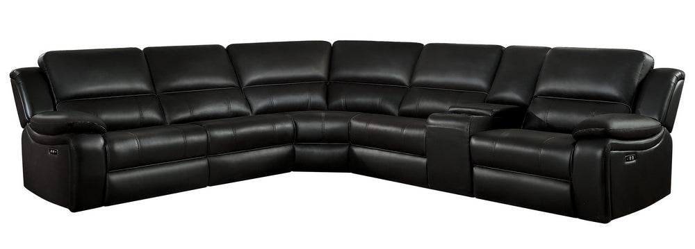 Falun 6-Pc Dark Brown Power Recliner Sectional