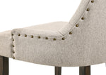 Farren 2 Beige Fabric/Espresso Wood Side Chairs