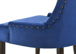 Farren 2 Blue Velvet/Espresso Wood Side Chairs