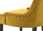 Farren 2 Yellow Velvet/Espresso Wood Side Chairs