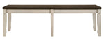 Fedele Weathered Oak/Cream Wood Dining Bench