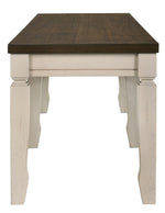 Fedele Weathered Oak/Cream Wood Dining Bench