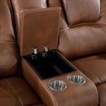 Ffion Brown Power Recliner Loveseat