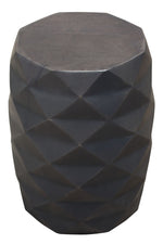 Fig Smoke Grey Wood Accent Table with Geometric Design