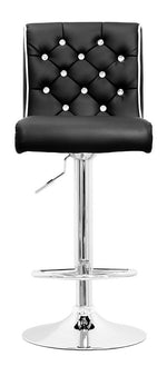 Finka 2 Black Faux Leather/Metal Bar Chairs