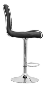 Finka 2 Black Faux Leather/Metal Bar Chairs