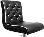 Finka 2 Black Faux Leather/Metal Bar Chairs