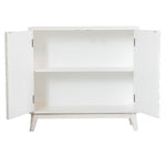 Fiorella White Washed Finish Wood 2-Door Accent Cabinet