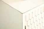 Fiorella White Washed Finish Wood 2-Door Accent Cabinet