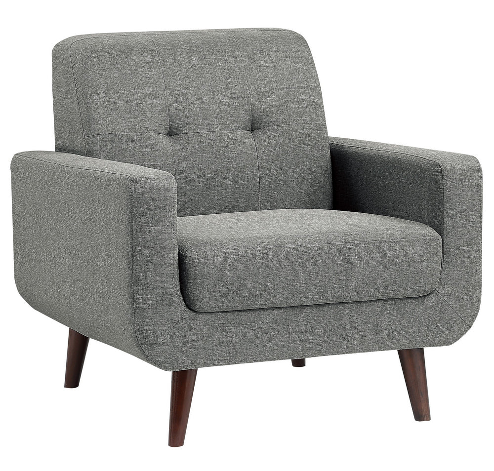 Fitch Gray Textured Fabric Chair