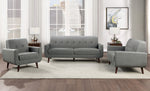 Fitch Gray Textured Fabric Loveseat