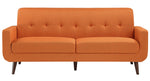 Fitch Orange Textured Fabric 2-Seat Sofa