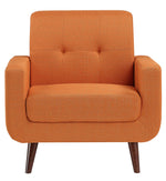 Fitch Orange Textured Fabric Chair